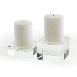 Tom Dixon Crystal Square Candle Holder Pillar - Medium