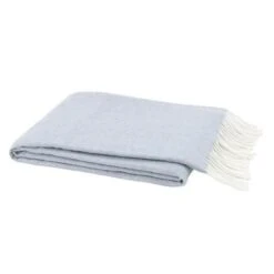 Italian Herringbone Throw - Hydrangea