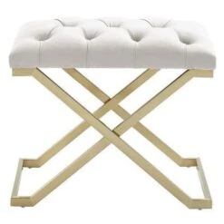Tom Dixon Kylie Bench Ivory And Gold