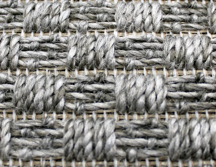 Silver Grey Basketweave 4x6 Rug 4 Silver Grey Basketweave 4x6 Rug - Image 2
