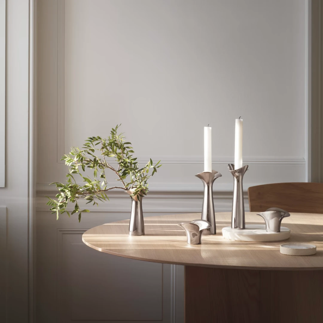 Georg Jensen Bloom Botanica Set Of 2 Tealights 4 Georg Jensen Bloom Botanica Set Of 2 Tealights - Image 2