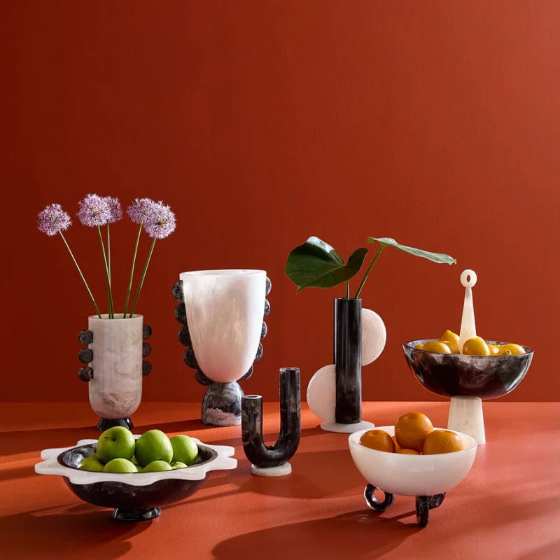 Jonathan Adler Black & White Como Double Tube Vase 4 Jonathan Adler Black & White Como Double Tube Vase - Image 2