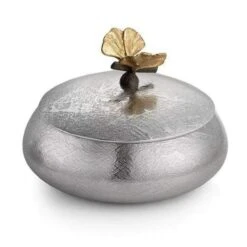 Michael Aram Butterfly Ginkgo Round Trinket Box