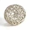 Large Antique Nickel Jali Ball