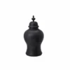 Small Matte Black Jar -Home Furnishings Store s04334