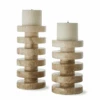Set Of 2 Emery Pillar Candle Holders -Home Furnishings Store s05113