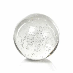 Large Crystal Ball With Bubbles