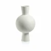 Tall White Stoneware Vase