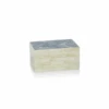 Small Bone And Blue Herringbone Box -Home Furnishings Store s06002