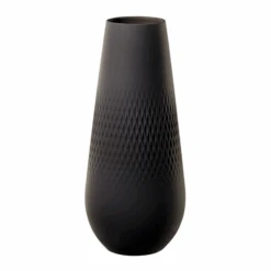 Villeroy & Boch Black Carré Collier Vase - Tall