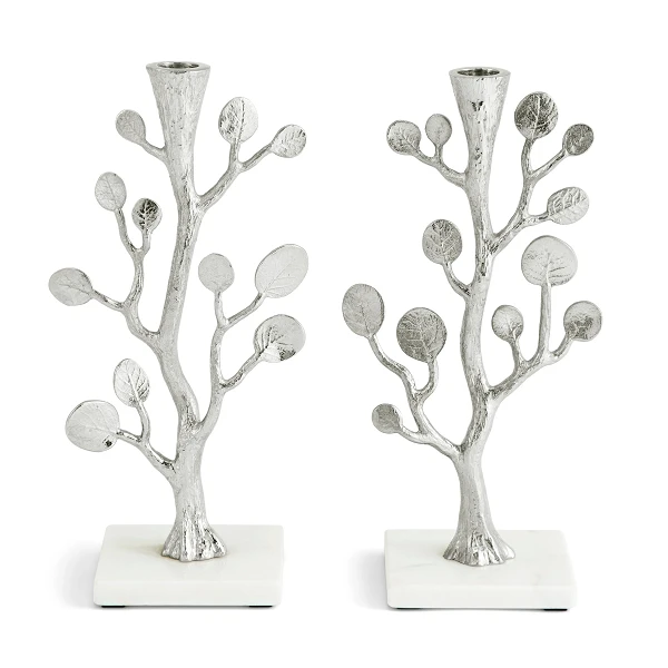 Michael Aram Botanical Leaf - Set Of Two Candleholders 3 Michael Aram Botanical Leaf - Set Of Two Candleholders