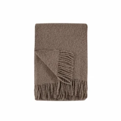 Beige Boucle Throw