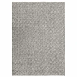 Silver Grey Basketweave 4x6 Rug