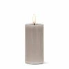 Grey Flameless LED 2x4 Pillar Candle -Home Furnishings Store s50177