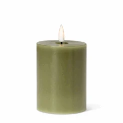 Abbott Green Flameless LED 3x4 Pillar Candle