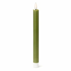 Abbott Set Of 2 Green Flameless LED Taper Candles