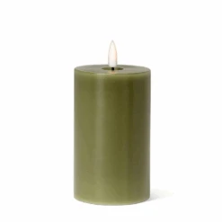 Green Flameless LED 3x5 Pillar Candle