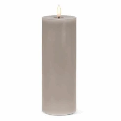Abbott Grey Flameless LED 3x8 Pillar Candle