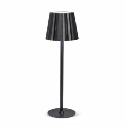 Abbott Fluted LED Black Table Lamp