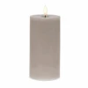 Abbott Grey Flameless LED 3x6 Pillar Candle -Home Furnishings Store s50890