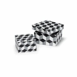 Abbott Small Grey Mosaic Boxes Set Of 2