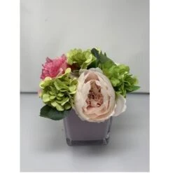 Tom Dixon Peony & Rose Arrangement - Pink Vase