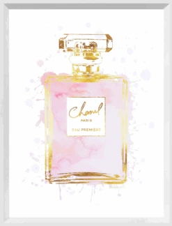 Perfume Bottle With Pink Splash II