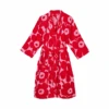 Marimekko Red & Pink Unikko Bathrobe -Home Furnishings Store s75031
