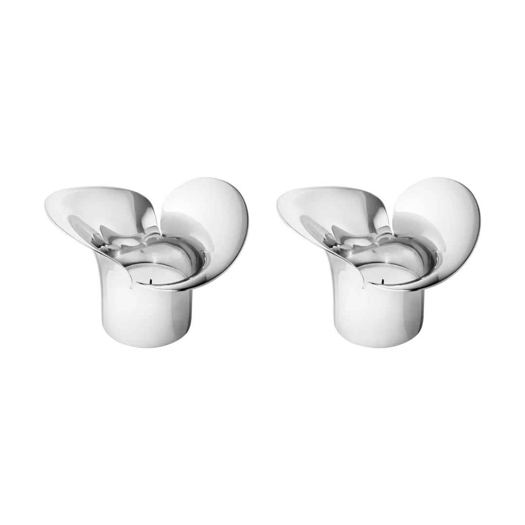 Georg Jensen Bloom Botanica Set Of 2 Tealights 3 Georg Jensen Bloom Botanica Set Of 2 Tealights