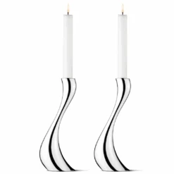 Georg Jensen Cobra Large Candle Holder Set