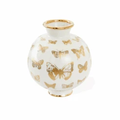 Jonathan Adler Botanist Butterfly Round Vase