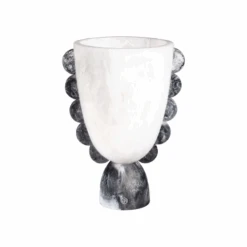 Jonathan Adler Black & White Como Scalloped Urn