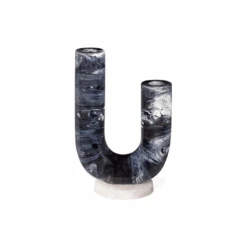 Jonathan Adler Black & White Como Double Tube Vase