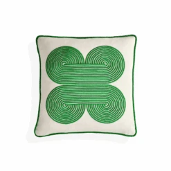 Jonathan Adler Green Pompidou Quatrefoil Pillow