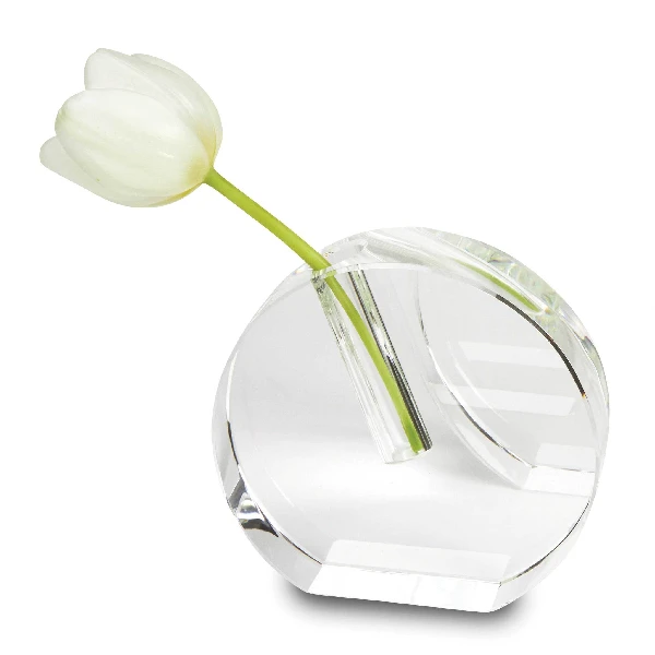 Tom Dixon Round Flat Glass Vase - Small 3 Tom Dixon Round Flat Glass Vase - Small