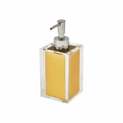 Lucite Gold Soap Dispenser
